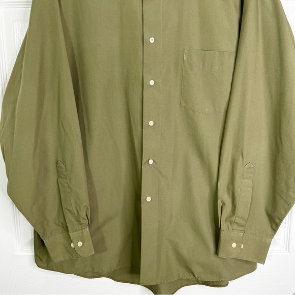 Van Heusen Long Sleeve Poplin Button Down Shirt Olive Men’s Sz XXL - Picture 4 of 8